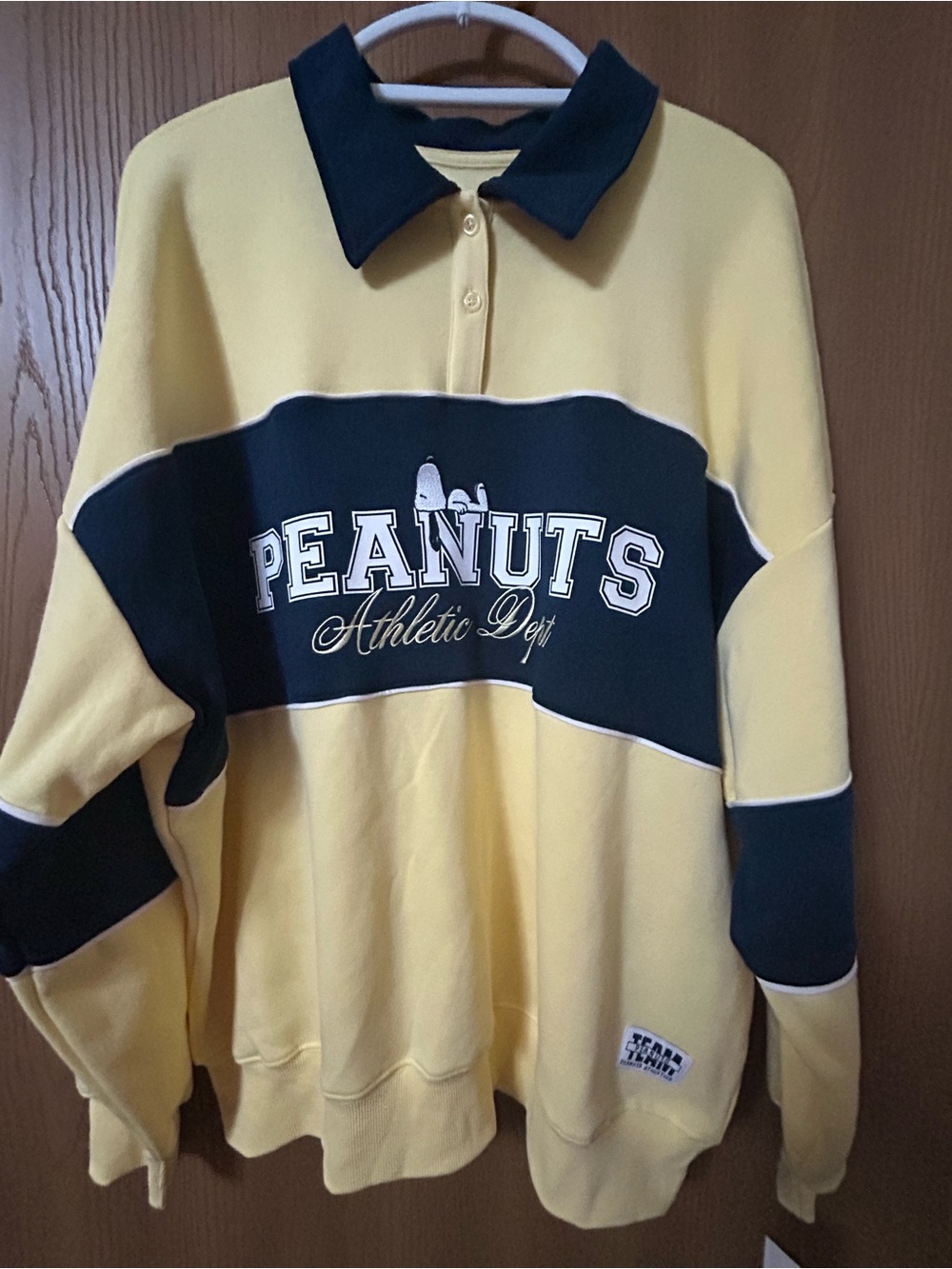 Peanuts Athletic Department Snoopy Rugby Fleece Pullover